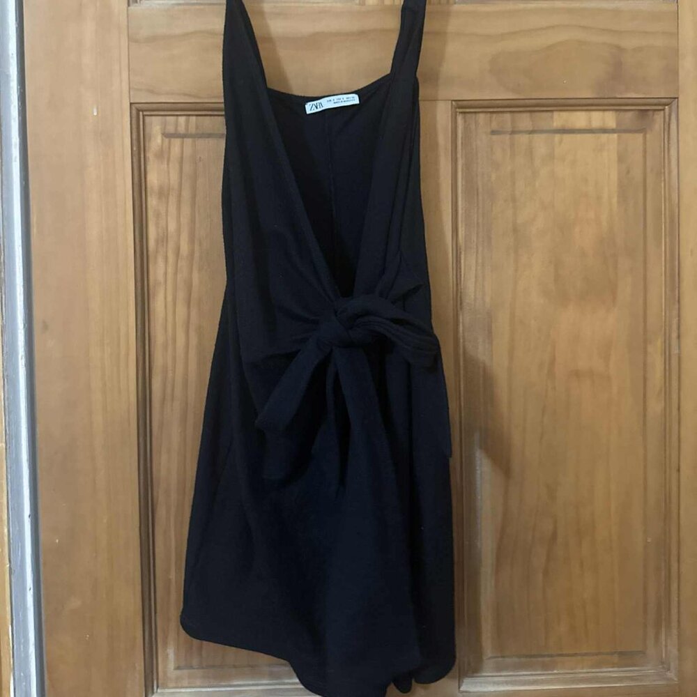 Zara Wrap Black Romper - Size Small